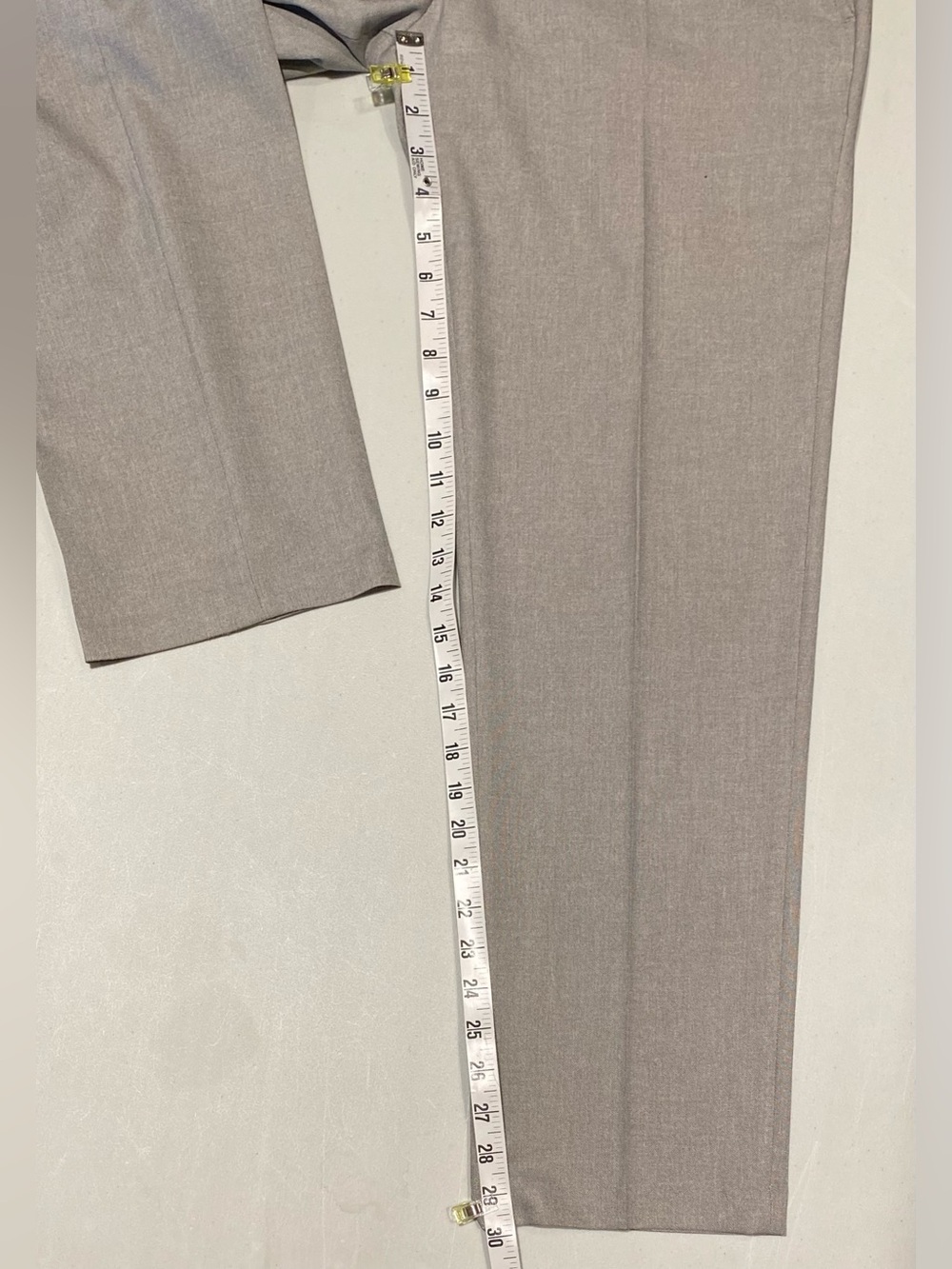 Kenneth Cole Reaction Men's Modern-Fit Stretch Dress Pant, Oatmeal Gray, 32x30 - Picture 9 of 9